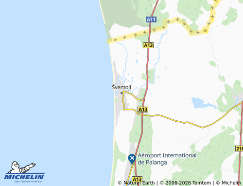 MICHELIN Šventoji map - ViaMichelin