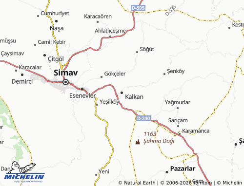 Mapa MICHELIN Kalkan - ViaMichelin