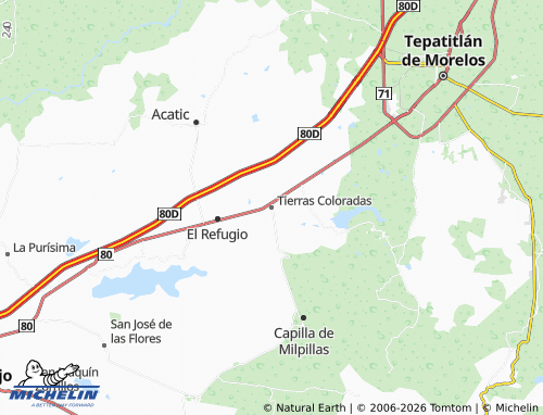 MICHELIN Tierras Coloradas map - ViaMichelin