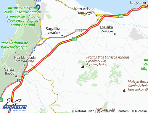 Carte MICHELIN Krinos - ViaMichelin