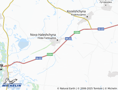 MICHELIN Velyka Bezuhlivka map - ViaMichelin