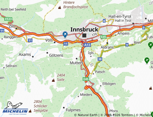 Mapa MICHELIN Mutters - ViaMichelin