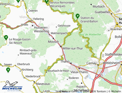 Carte MICHELIN Willer-sur-Thur - ViaMichelin