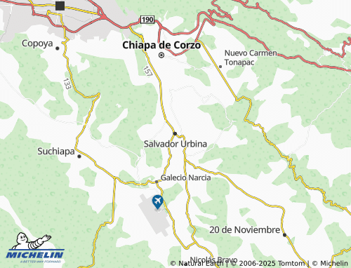 MICHELIN Salvador Urbina map - ViaMichelin