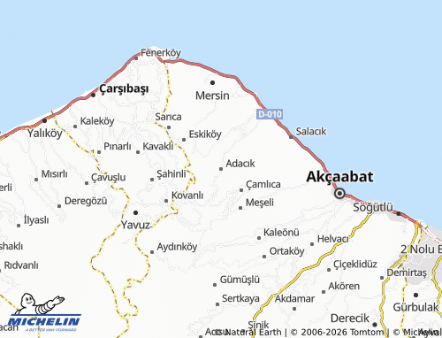 Mapa MICHELIN Adacık - ViaMichelin