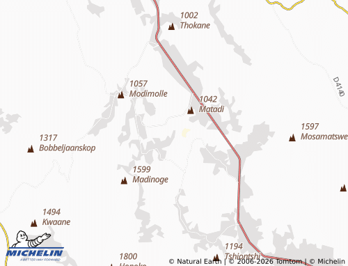 MICHELIN-Landkarte Lehabeng - ViaMichelin