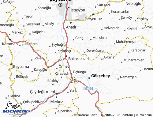 MICHELIN Bakiler map - ViaMichelin