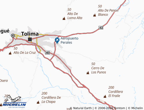 MICHELIN Picalena Sector Rural map - ViaMichelin