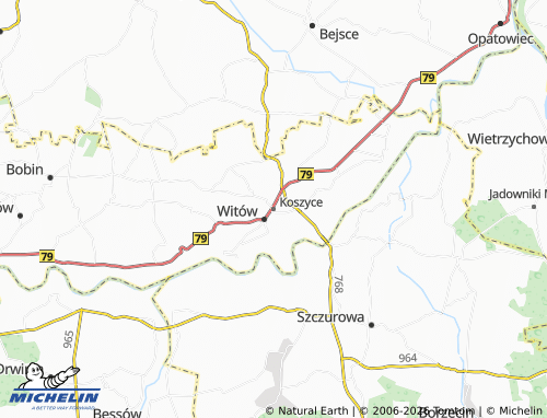 MICHELIN Koszyce map - ViaMichelin
