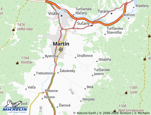 Mappa MICHELIN Dražkovce - ViaMichelin