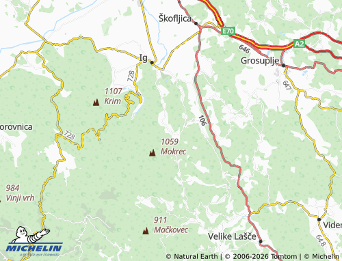 MICHELIN-Landkarte Golo - ViaMichelin