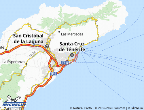 MICHELIN Santa Cruz de Tenerife map - ViaMichelin