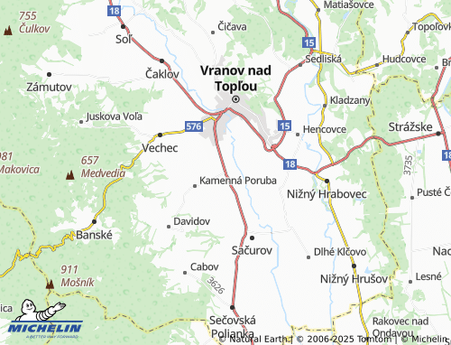 MICHELIN Lomnica map - ViaMichelin