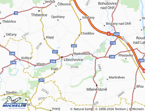 Mappa MICHELIN Radovesice - ViaMichelin