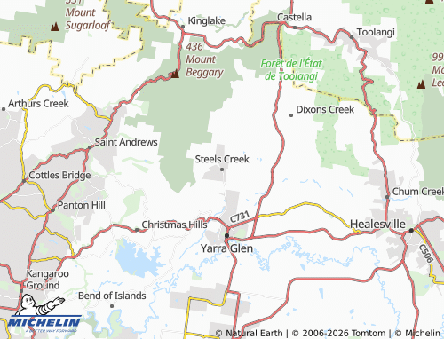 Mappa MICHELIN Steels Creek - ViaMichelin
