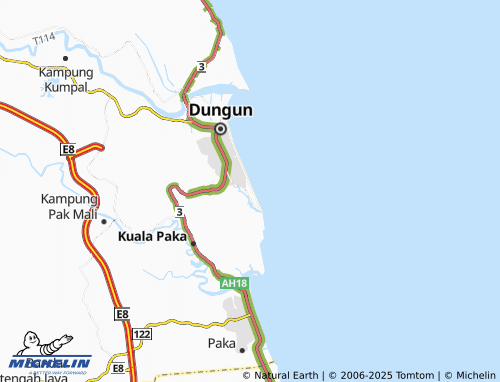 MICHELIN Dungun Golf Club map - ViaMichelin