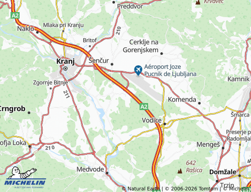 MICHELIN Voglje map - ViaMichelin
