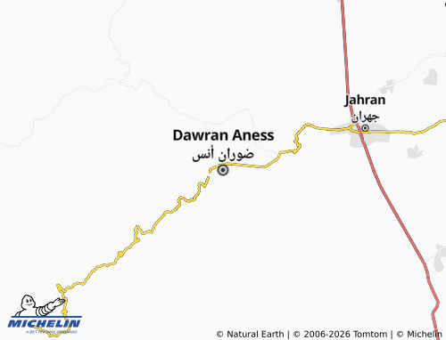 MICHELIN Dawran Aness map - ViaMichelin