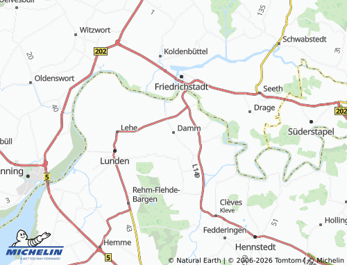 MICHELIN Damm map - ViaMichelin