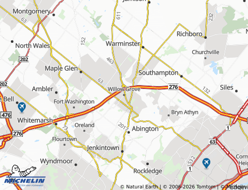 Mappa MICHELIN Willow Grove - ViaMichelin