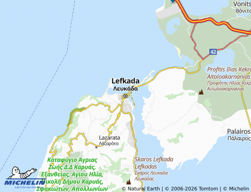 Mappa MICHELIN Leucade - ViaMichelin