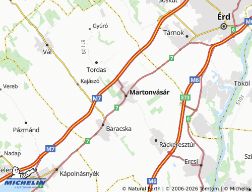 Mapa MICHELIN Martonvásár - ViaMichelin