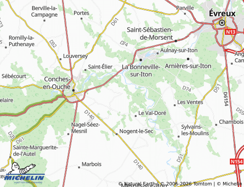 Carte MICHELIN Champ-Dolent - ViaMichelin