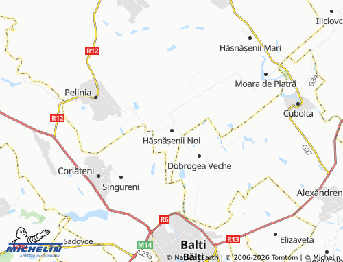 MICHELIN Hăsnășenii Noi map - ViaMichelin