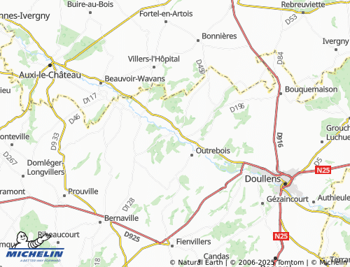 Carte MICHELIN Mézerolles - ViaMichelin