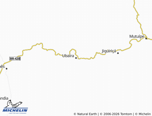 MICHELIN Ubaíra map - ViaMichelin