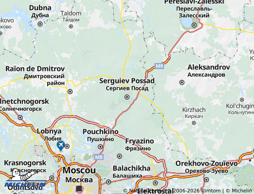Carte MICHELIN Serguiev Possad - ViaMichelin