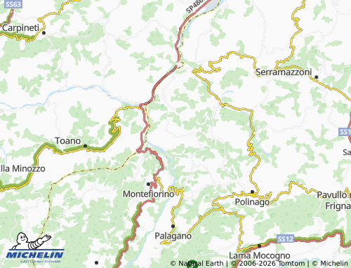 Kaart MICHELIN Monchio - ViaMichelin