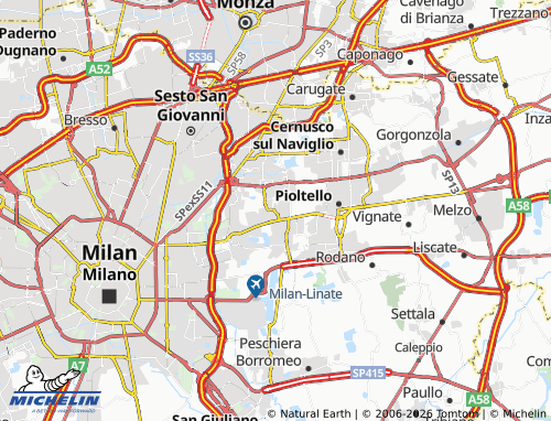MICHELIN Segrate map - ViaMichelin