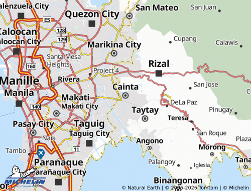 Kaart MICHELIN Cainta - ViaMichelin