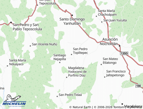 MICHELIN San Pedro Topiltepec map - ViaMichelin