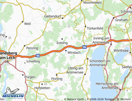 MICHELIN Windach map - ViaMichelin