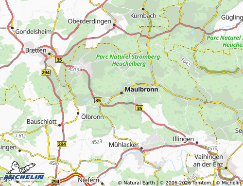 MICHELIN-Landkarte Maulbronn - ViaMichelin