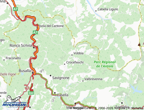 MICHELIN Vobbia map - ViaMichelin