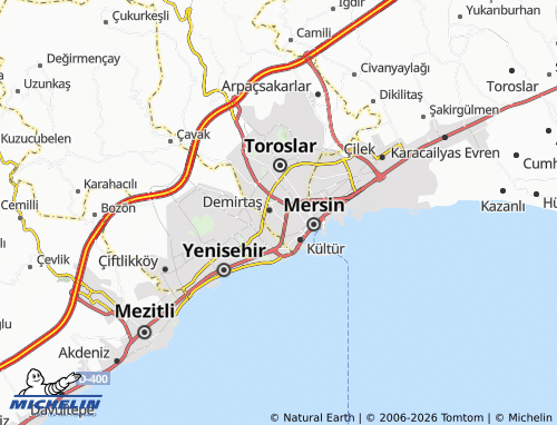 Kaart MICHELIN Turunçlu - ViaMichelin