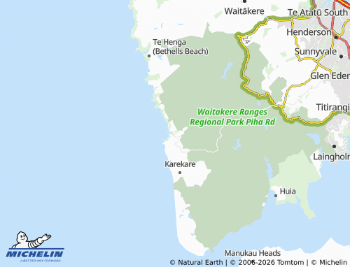 Mapa MICHELIN Piha - ViaMichelin