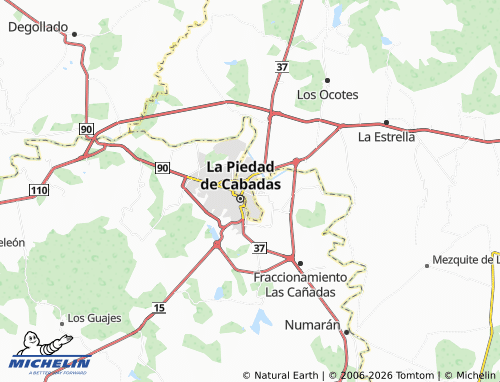 Mappa MICHELIN Riveras de Guadalupe - ViaMichelin