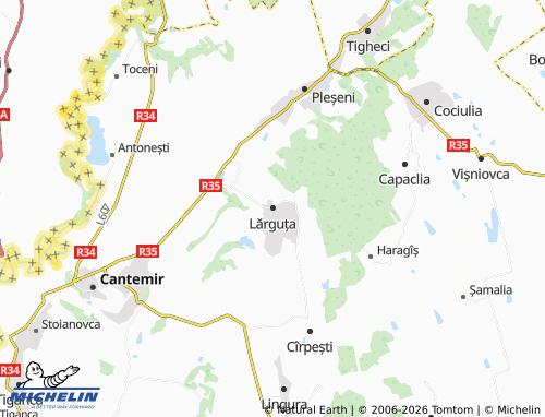 Kaart MICHELIN Lărguța - ViaMichelin