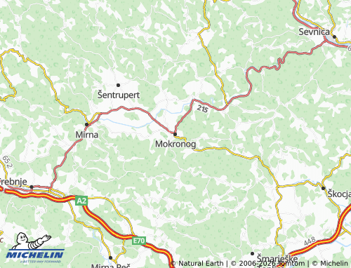 Mapa MICHELIN Mokronog-Trebelno - ViaMichelin