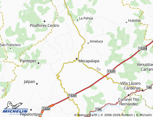 MICHELIN-Landkarte Mecapalapa - ViaMichelin