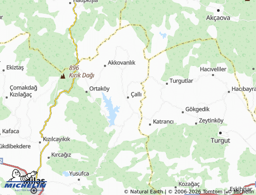 MICHELIN Çallı map - ViaMichelin