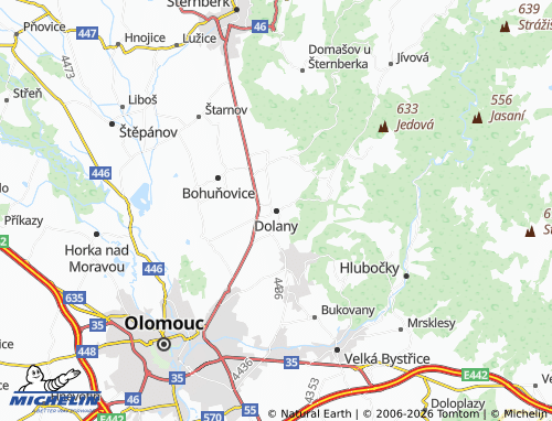 Mappa MICHELIN Dolany - ViaMichelin