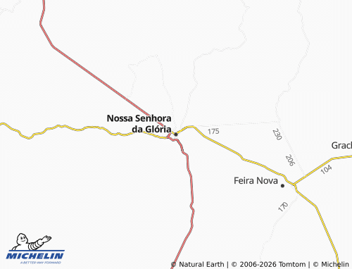 Mapa MICHELIN Nossa Senhora da Glória - ViaMichelin