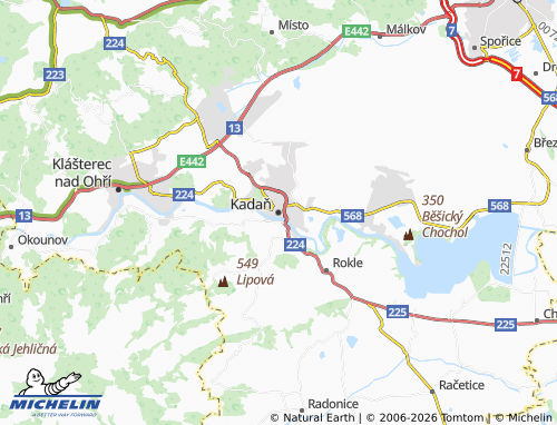 Mappa MICHELIN Kadaň - ViaMichelin