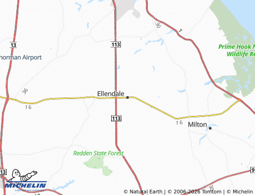Mapa MICHELIN Ellendale - ViaMichelin