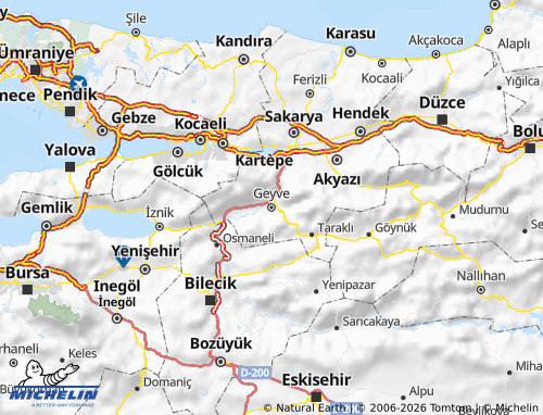 Carte MICHELIN Geyve - ViaMichelin